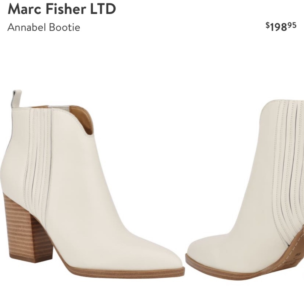 NWOT Marc Fisher white bootie 7.5